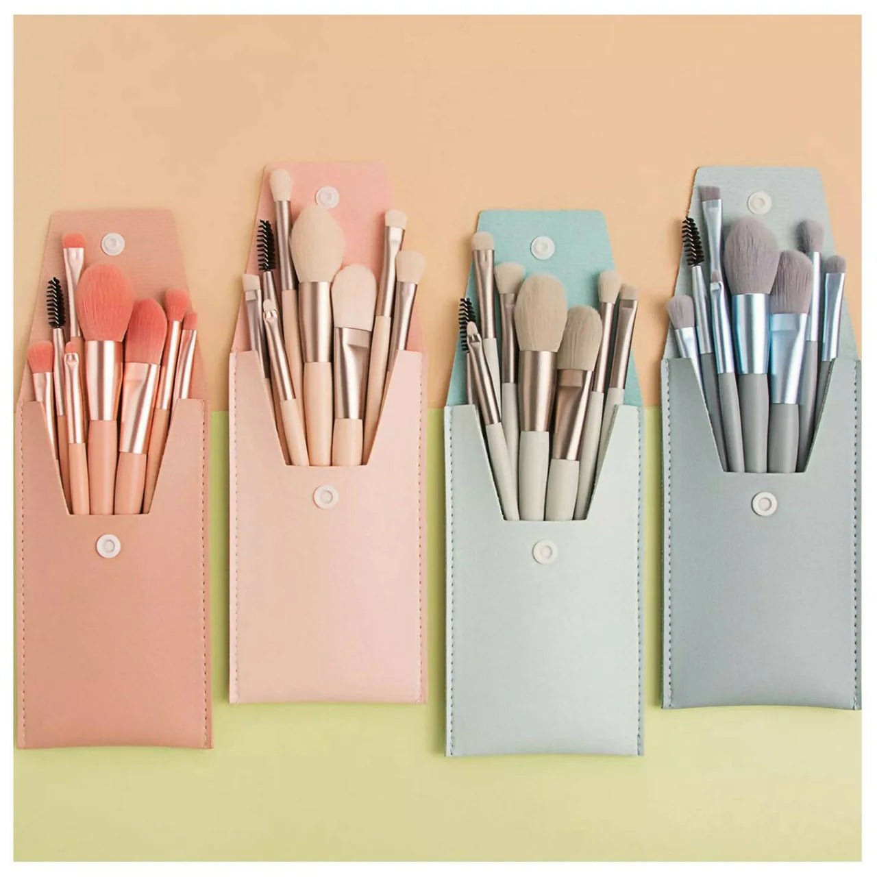 Favon Pack of 8 Professional Makeup Brushes with Free Pouch -Combo Mytrendzcart