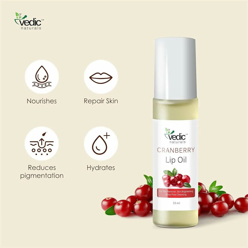 Vedic Naturals Cranberry Lip Oil -10 ml Mytrendzcart