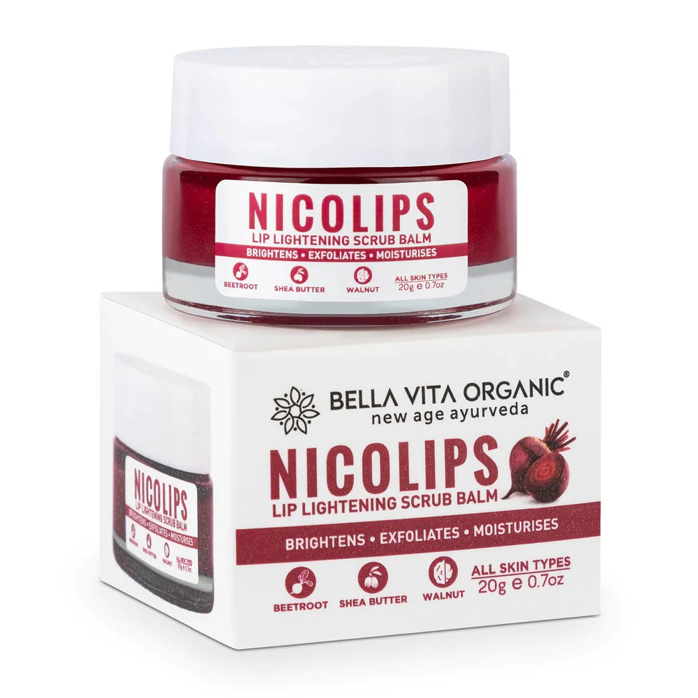 Bella Vita Organic Nico Lips Lip Scrub & Nico Balm Lip Balm Combo -Combo Pack Mytrendzcart