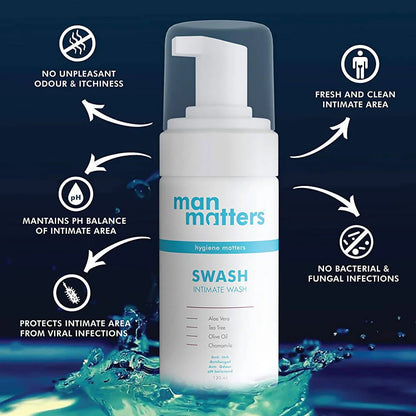 Man Matters Swash Intimate Wash for Men -120 ml Mytrendzcart