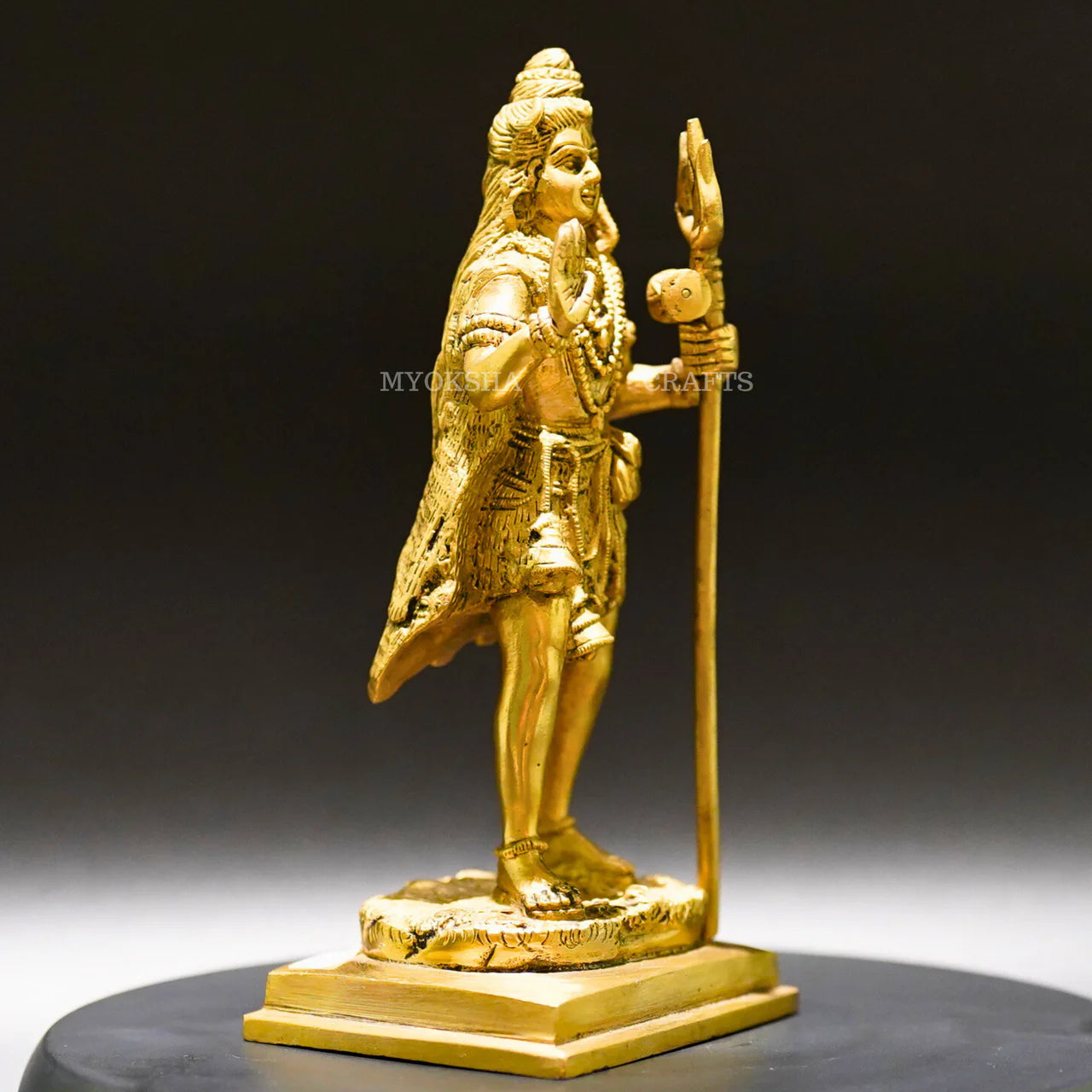 Brass Standing Shiva Idol - Divine Presence of Transformation and Bliss Mytrendzcart