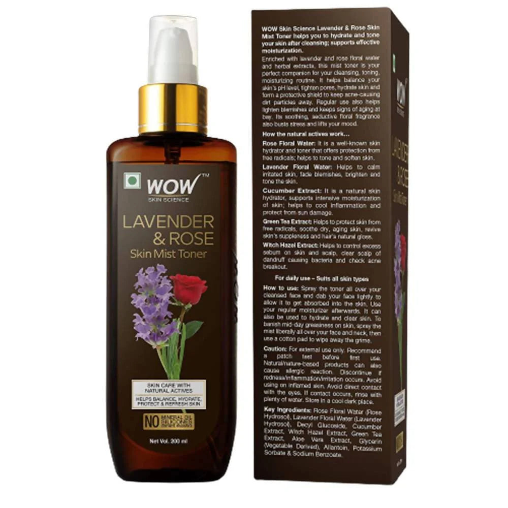 Wow Skin Science Lavender & Rose Skin Mist Toner Mytrendzcart