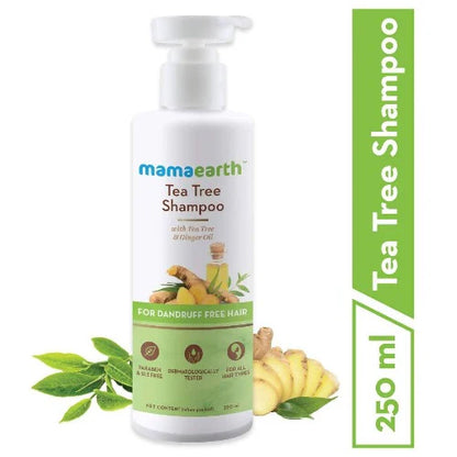 Mamaearth Tea Tree Anti Dandruff Shampoo For Dandruff Free Hair -250 ml Mytrendzcart