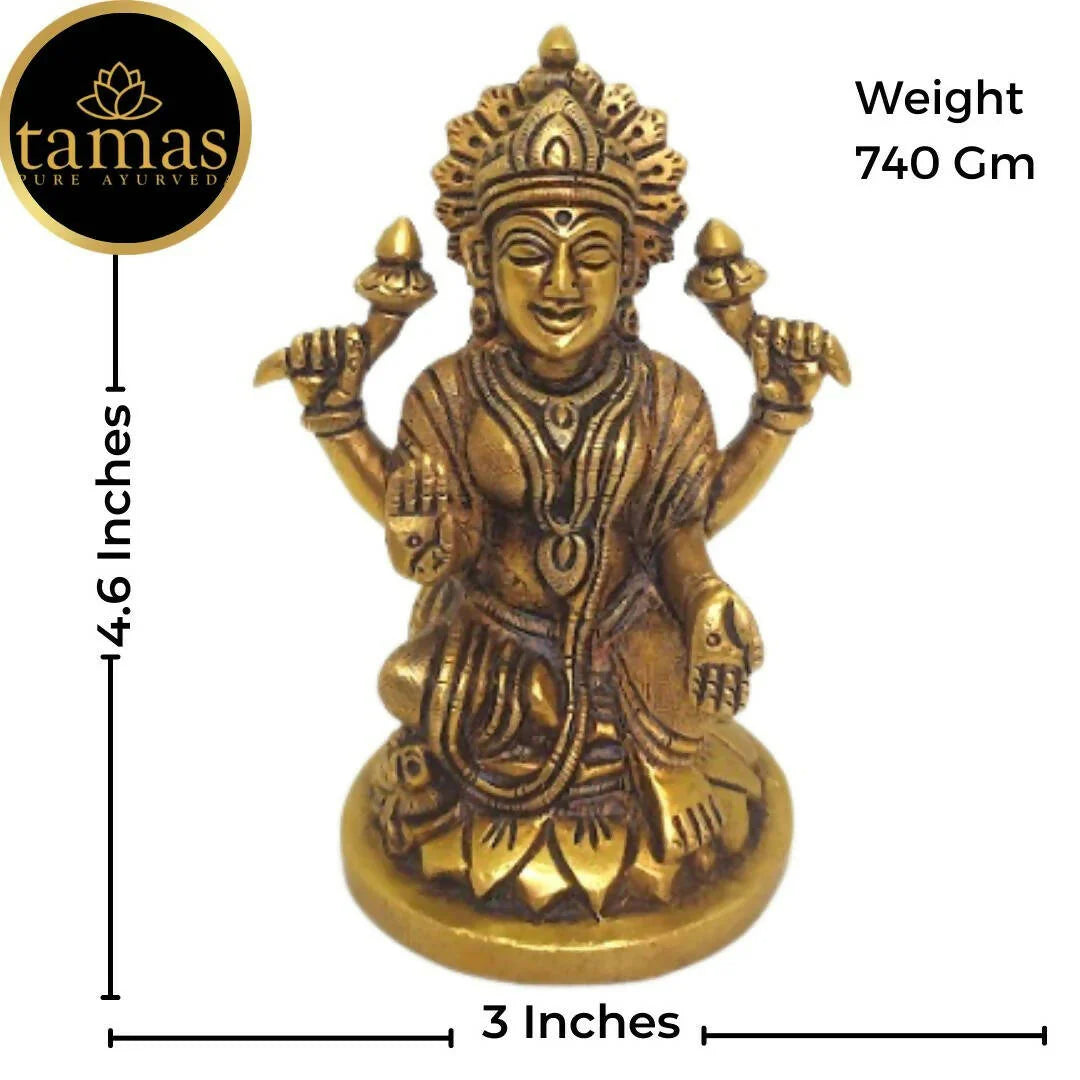 Tamas Brass Lord Ganesh Lakshmi Statue (Golden) -Combo Mytrendzcart