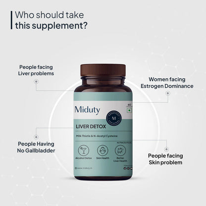 Miduty by Palak Notes Liver Detox Capsules -60 Caps Mytrendzcart