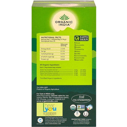 Organic India Tulsi Green Tea Classic 25 Tea bags -25 Tea Bags Mytrendzcart