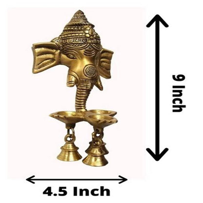 Puja N Pujari Ganesh Wall Hanging Three Diya Oil Lamp Mytrendzcart