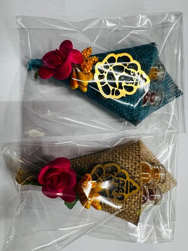 Handmade Bouquet Shape with Ganesh Ji and pasupu(Haldi)&kumkum Ethnic Latest tamboolam Return Gifts 3 * 2inches (20 pcs(mixcolor)) Mytrendzcart