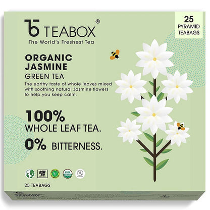 Teabox Organic Jasmine Green Tea Bags -25 Teabags Mytrendzcart