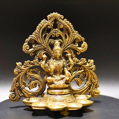 Brass Wall Lakshmi Deepa - Goddess of Wealth and Light Mytrendzcart