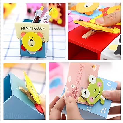 SILLYME Wooden Pen Box Return Gifts for Birthday for Kids Party- 12pcs | Birthday Return Gifts for Kids | Cute Animal Theme Stationery Placer Eco Friendly Bday Returns Gift Item in Bulk Mytrendzcart