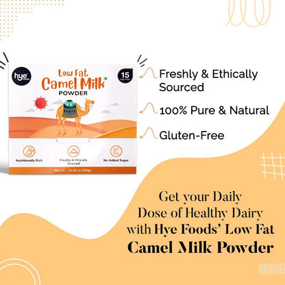 Hye Foods Low Fat Camel Milk Powder -20 gm - Pack of 15 Mytrendzcart