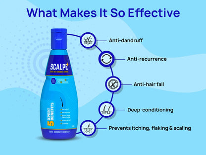 Scalpe + Total Anti Dandruff Shampoo -75 ml Mytrendzcart