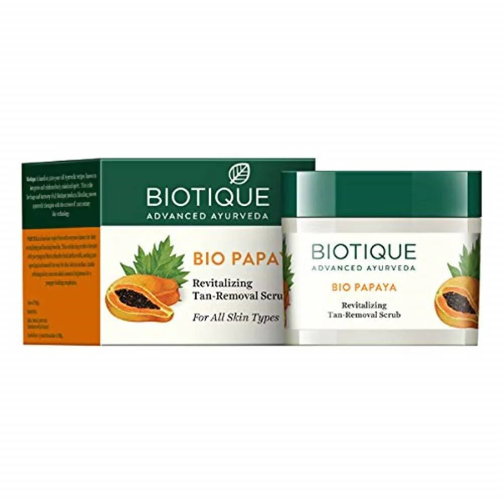 Biotique Bio Papaya Revitalizing Tan-Removal Scrub -50 gm Mytrendzcart