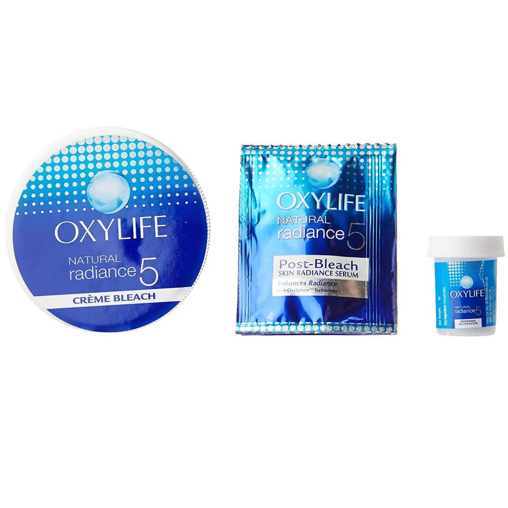 Oxylife Natural Radiance 5 Creme Bleach With Active Oxygen -27 gm Mytrendzcart