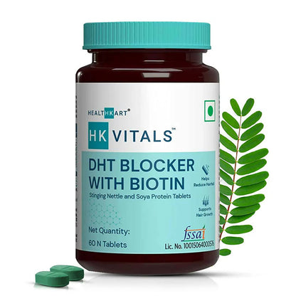 HK Vitals DHT Blocker With Biotin Tablets for Reduces Hair Fall & Hair Growth -60 tabs Mytrendzcart