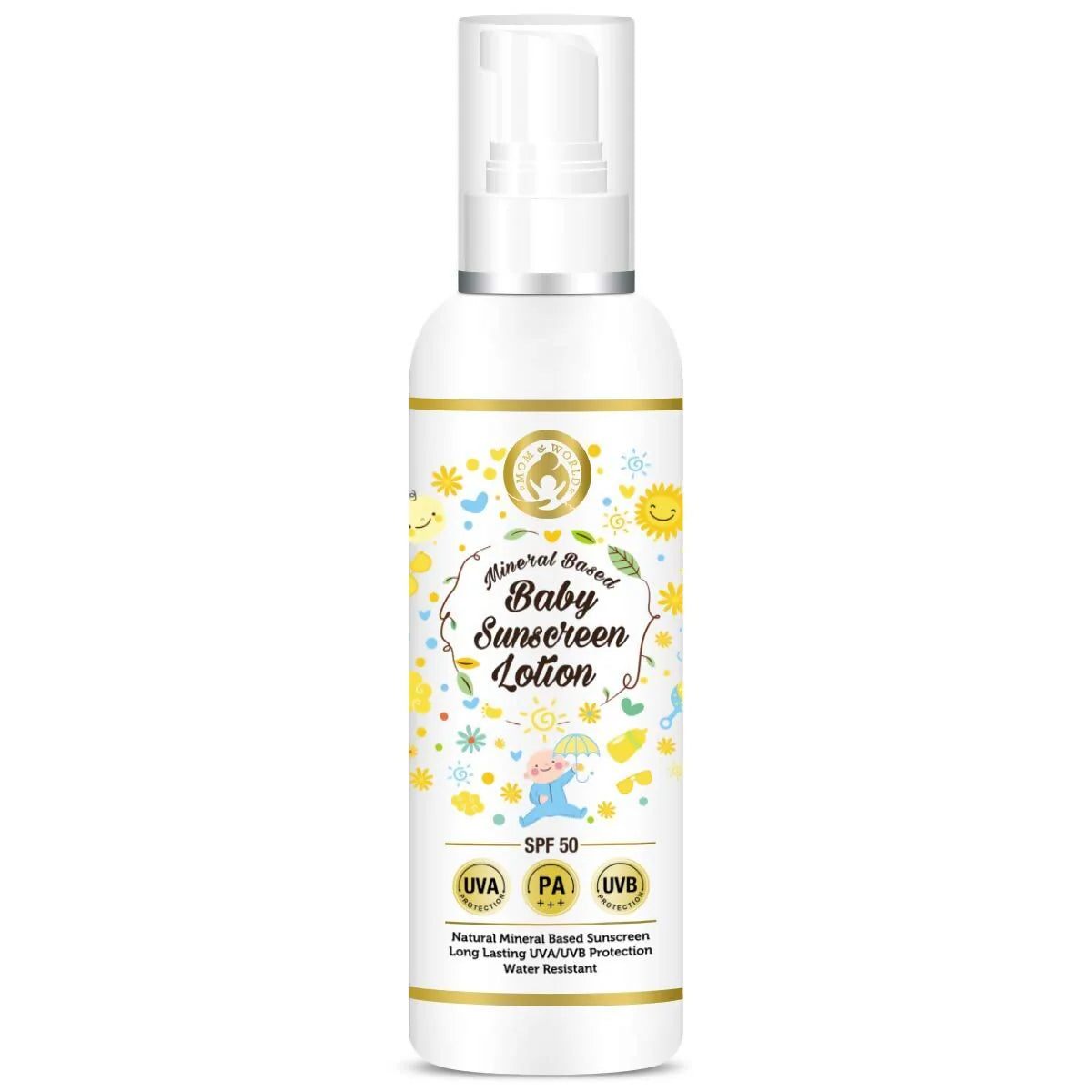 Mom & World Baby Sunscreen Lotion -120 ml Mytrendzcart