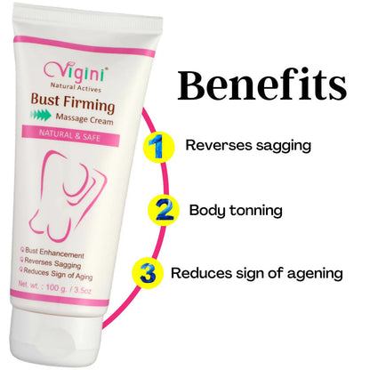 Vigini Natural Actives Breast Bust Body Shaping Toner Firming Tightening Growth Oil Cream -100 gm Mytrendzcart