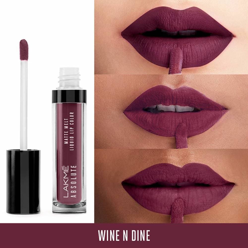 Lakme Absolute Matte Melt Liquid Lip Color - Wine N Dine Mytrendzcart