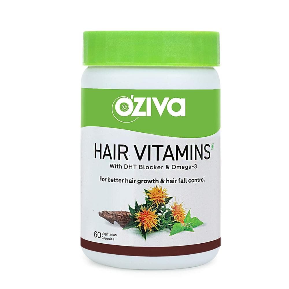 OZiva Hair Vitamins (With Biotin, Iron & Vitamin E) -60 caps Mytrendzcart