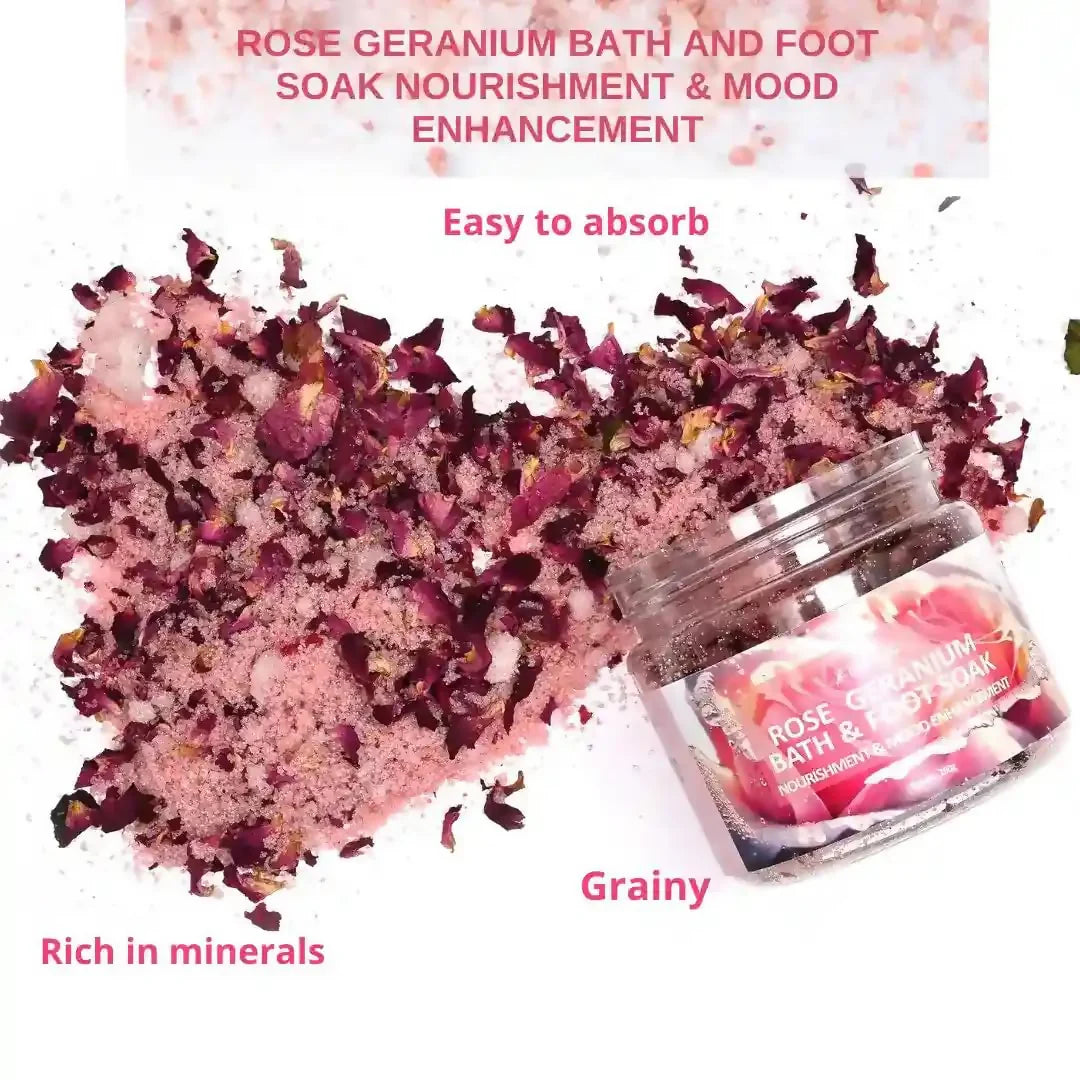 The Wellness Shop Rose Geranium Bath and Foot Soak -200 gm Mytrendzcart