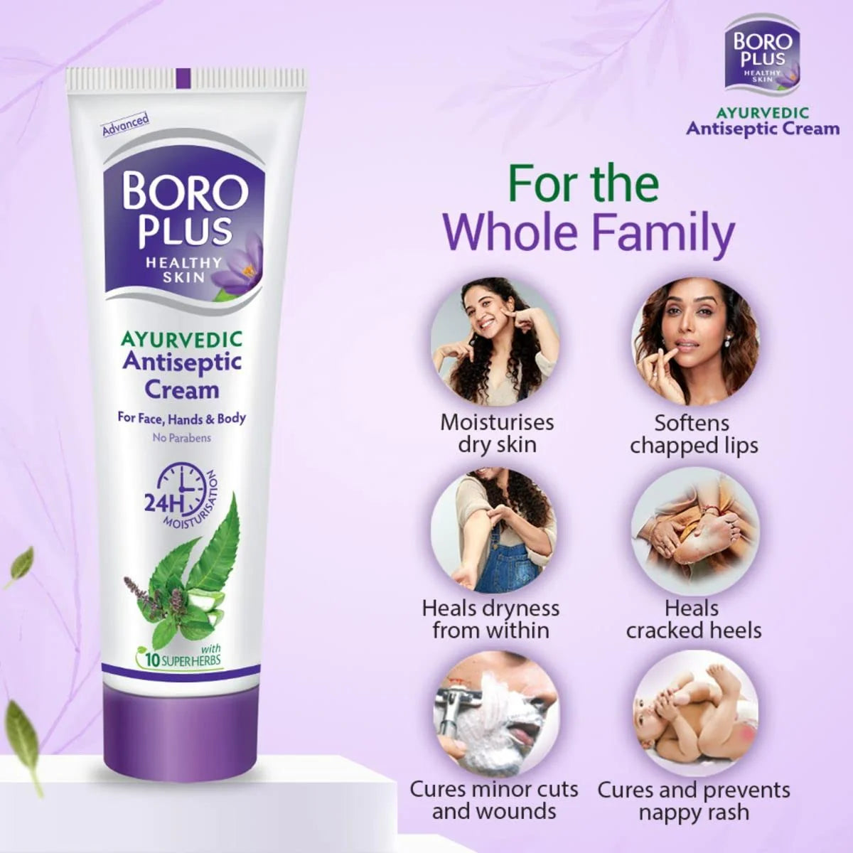 BoroPlus Ayurvedic Antiseptic Moisturisation Cream for Face, Hand & Body -120 ml Mytrendzcart