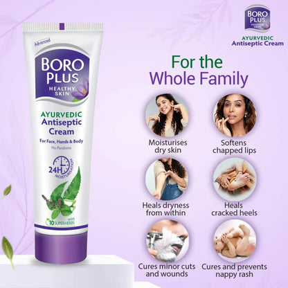 BoroPlus Ayurvedic Antiseptic Moisturisation Cream for Face, Hand & Body -120 ml Mytrendzcart