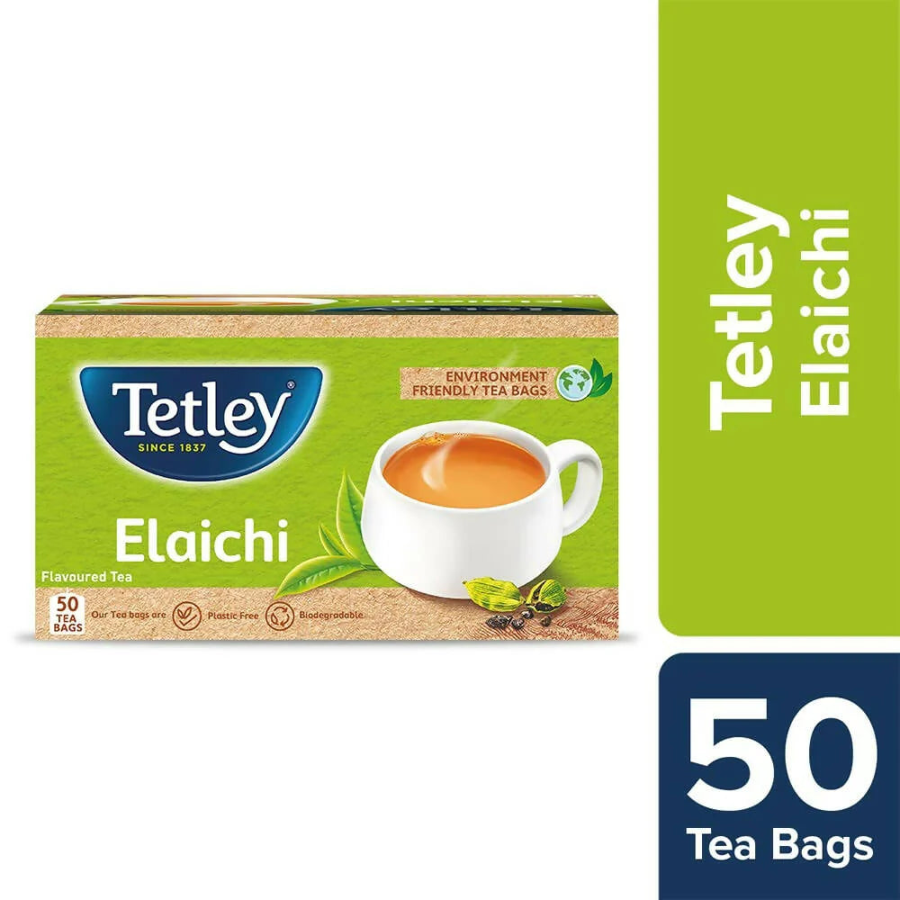 Tetley Elaichi Flavoured Chai - Black Tea, Every Sip Will Awaken Your Senses -50 Tea Bags Mytrendzcart