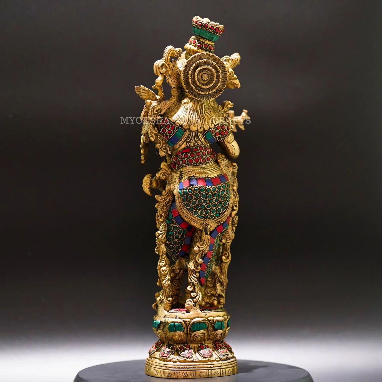 Brass Standing Krishna Idol - Divine Presence of Love and Wisdom Mytrendzcart