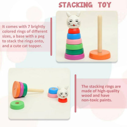 Matoyi Wooden Rainbow Cat Stacker -150 gm Mytrendzcart