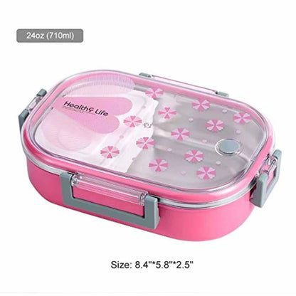 Stainless Steel Lunch Box 710 ml for Kids -Healthy Green Mytrendzcart