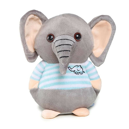 Webby Soft Animal Plush Elephant Toy 20cm-Blue Mytrendzcart