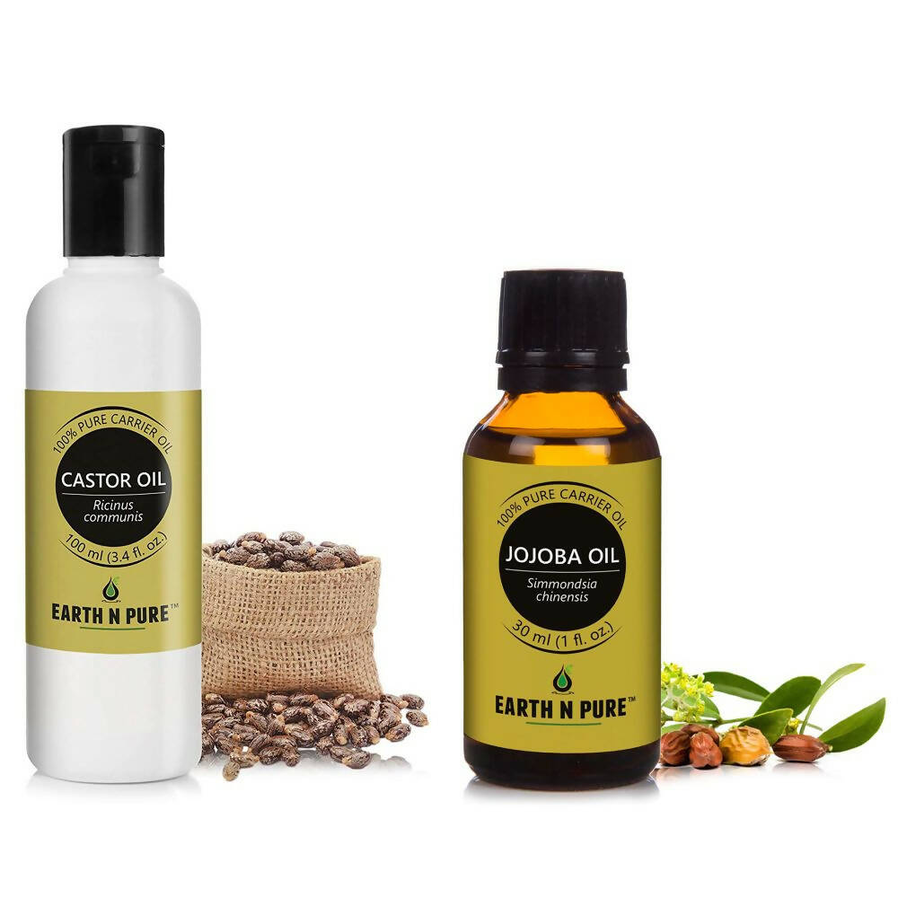 Earth N Pure Essential Oils (Jojoba & Castor) Combo - Mytrendzcart