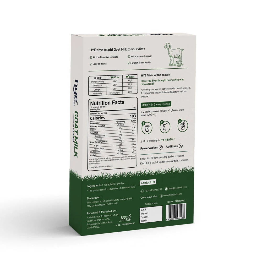 Hye Foods Goat Milk Powder -200 GM Mytrendzcart