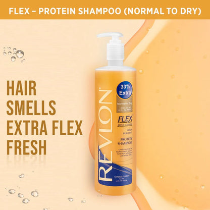 Revlon Flex Protein Shampoo For Normal To Dry Hair -592 ml Mytrendzcart