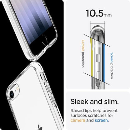 Spigen Ultra Hybrid Back Cover Case Compatible with iPhone SE(2022/2020)/8/7 (TPU + Poly Carbonate | Crystal Clear) - Mytrendzcart