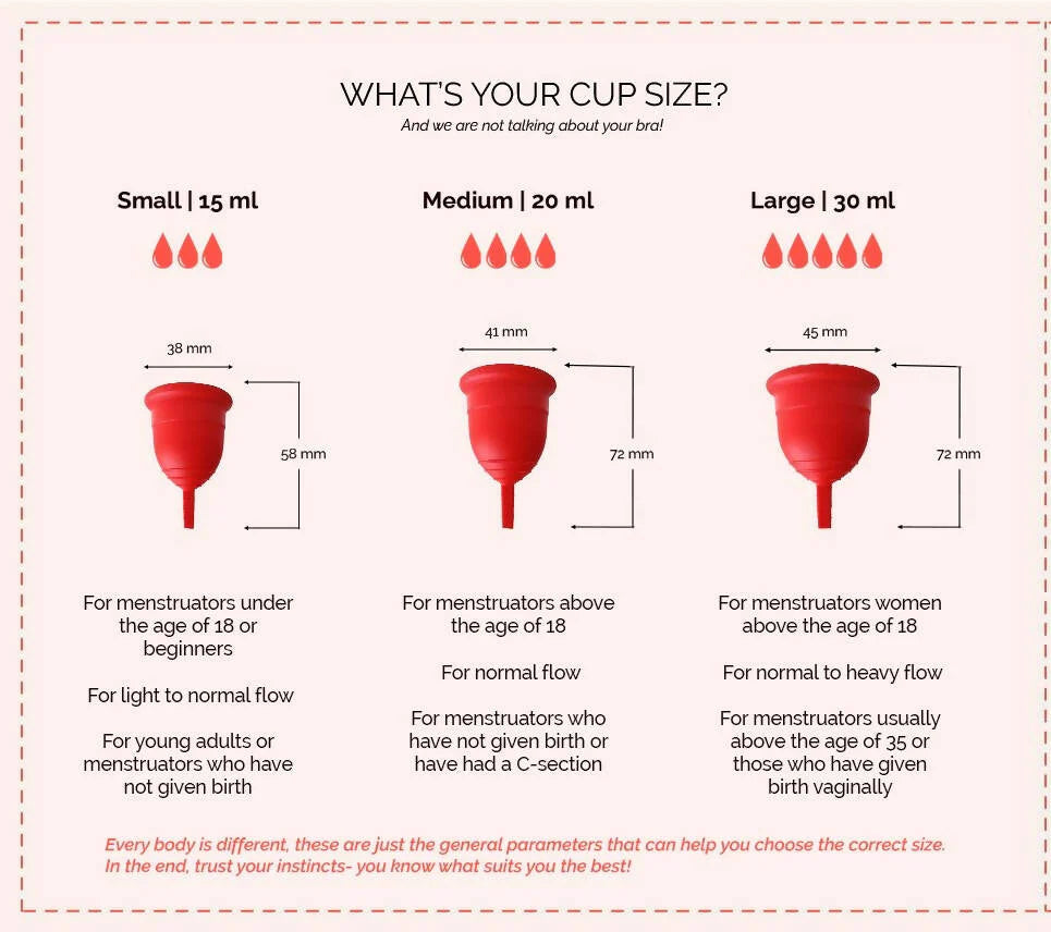 The Woman's Company Menstrual Cup -L (45mm*72mm) - Red Mytrendzcart