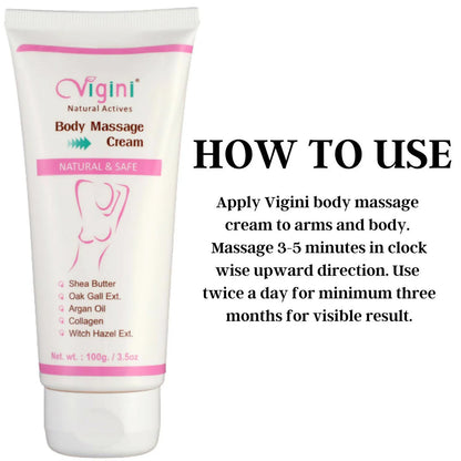 Vigini Natural Actives Bust Breast Body Toner Firming Massage Oil Cream -100 gm Mytrendzcart