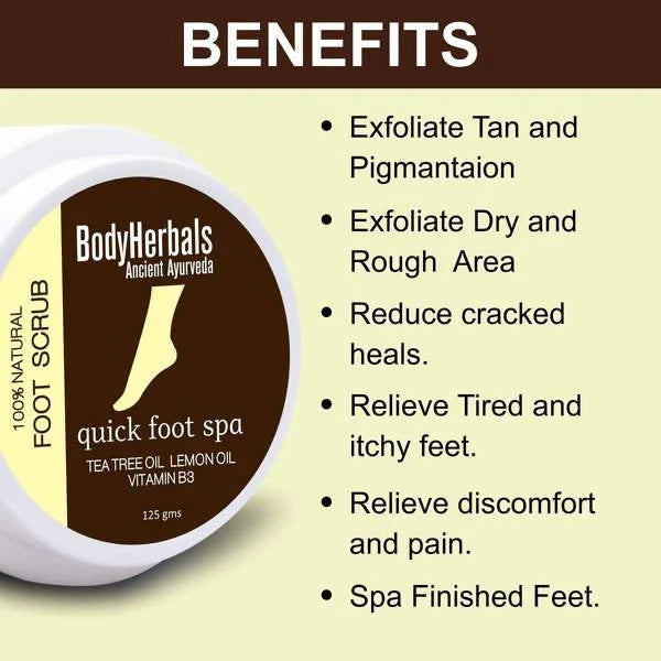 BodyHerbals 1 minute pedicure, Foot Scrub -125 gm Mytrendzcart