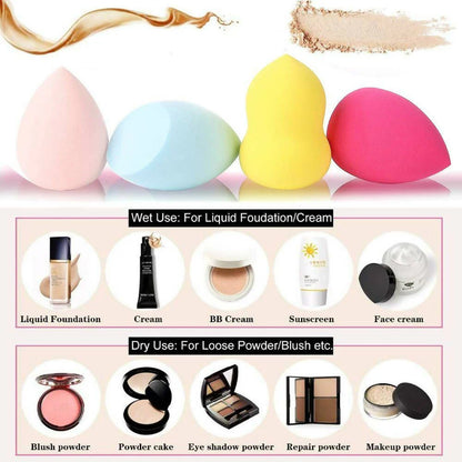 Favon Pack of 1 Foundation Cum Blush Brush and 1 Blender Puff -Combo Mytrendzcart