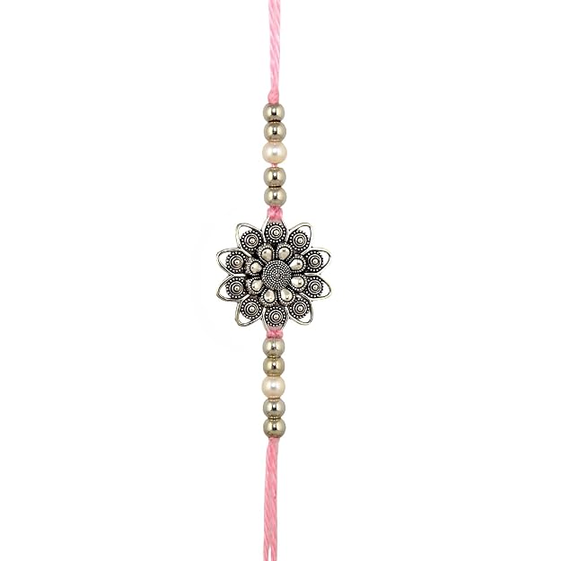 Lucky Jewellery Rakhi Gold Plated Rakhe Boho Collection Rakshabandan Rakhee Bracelet for Bro/Brother/Bhaiya/Bhai/Bhabhi Rakshasutra