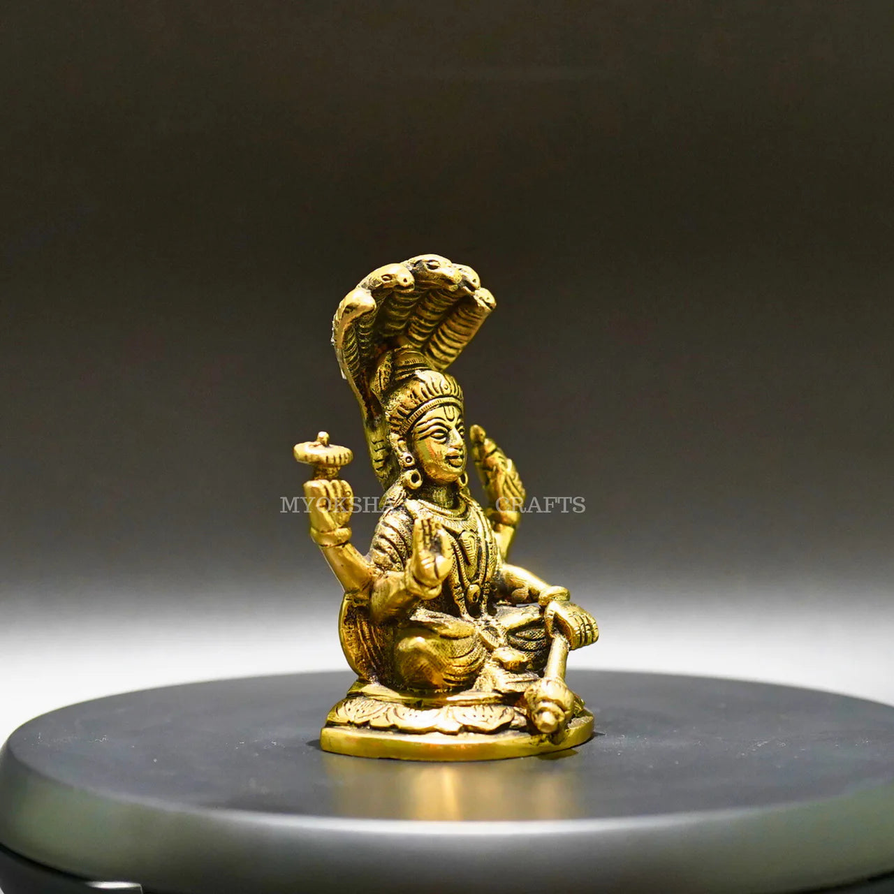 Brass Vishnu with Seshnag - Divine Protector and Sustainer of the Universe Mytrendzcart