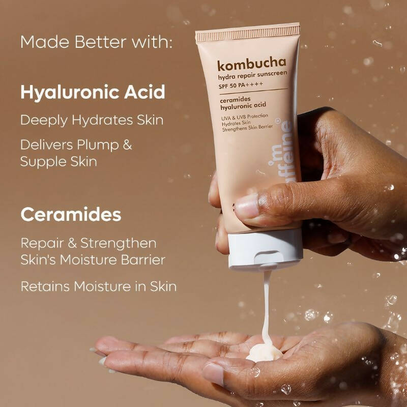 mCaffeine Kombucha Hydra Repair Sunscreen SPF50 PA++++ -50 ml Mytrendzcart