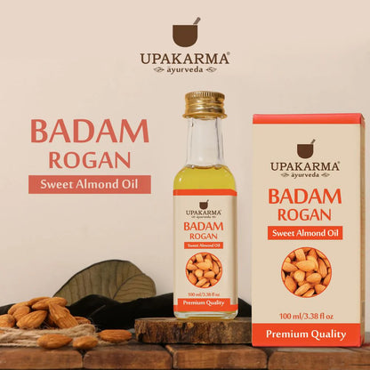 Upakarma Ayurveda Badam Rogan Sweet Almond Oil -100 ml Mytrendzcart