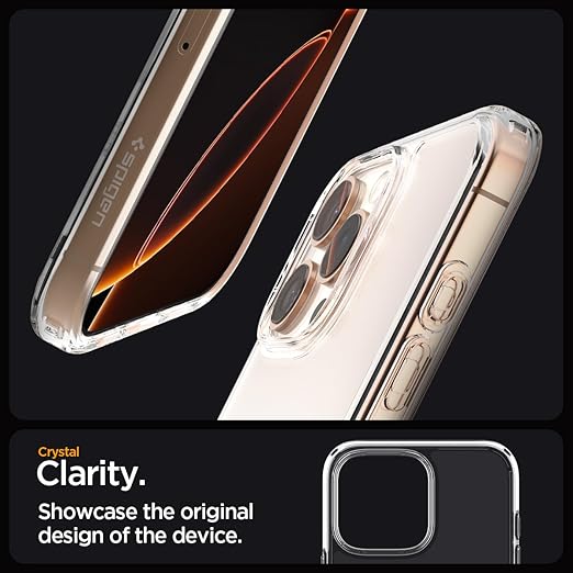 Spigen Ultra Hybrid Back Cover Case Compatible with iPhone 16 Pro (TPU + Poly Carbonate | Crystal Clear) - Mytrendzcart