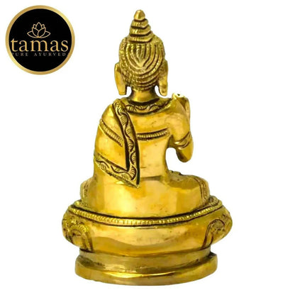 Tamas Brass Buddha Idol Decorative Showpiece (Golden) Mytrendzcart