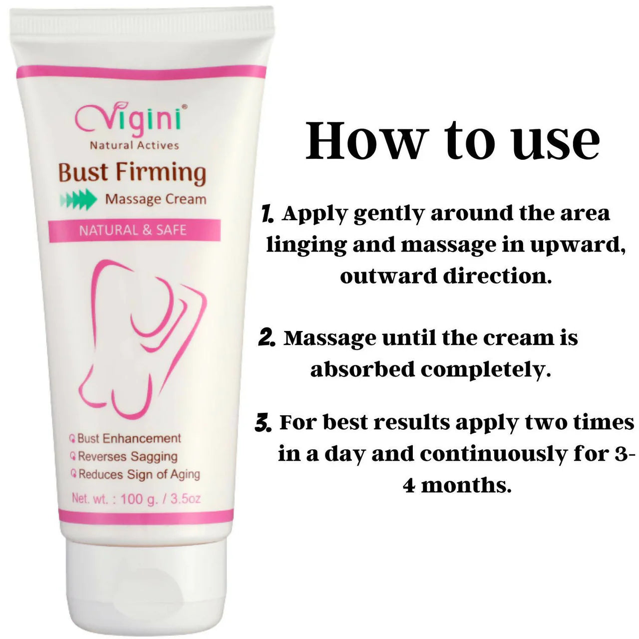 Vigini Natural Actives Breast Bust Body Shaping Toner Firming Tightening Growth Oil Cream -100 gm Mytrendzcart