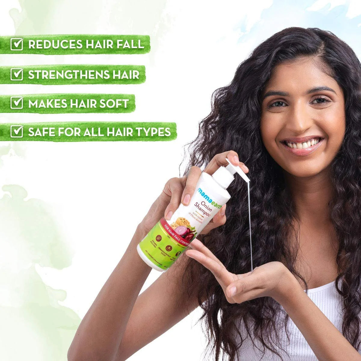 Mamaearth Onion Shampoo For Hair Fall Care -250 ml - Pack of 1 Mytrendzcart