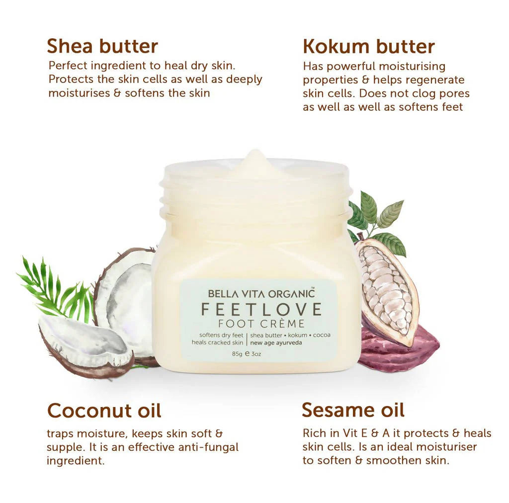 Bella Vita Organic Feet Love Foot Creme -85 gm Mytrendzcart