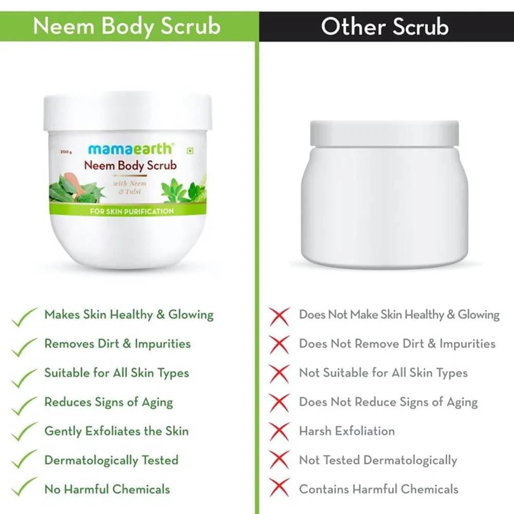 Mamaearth Neem Body Scrub For Skin Purification Mytrendzcart